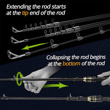 Load image into Gallery viewer, Compact Blackhawk II Graphite Fishing Rod - 6.5ft, EVA Grip, Premium Performance
