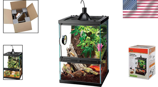 11 Gallon Glass Vertical Habitat Kit for Arboreal Reptiles & Amphibians