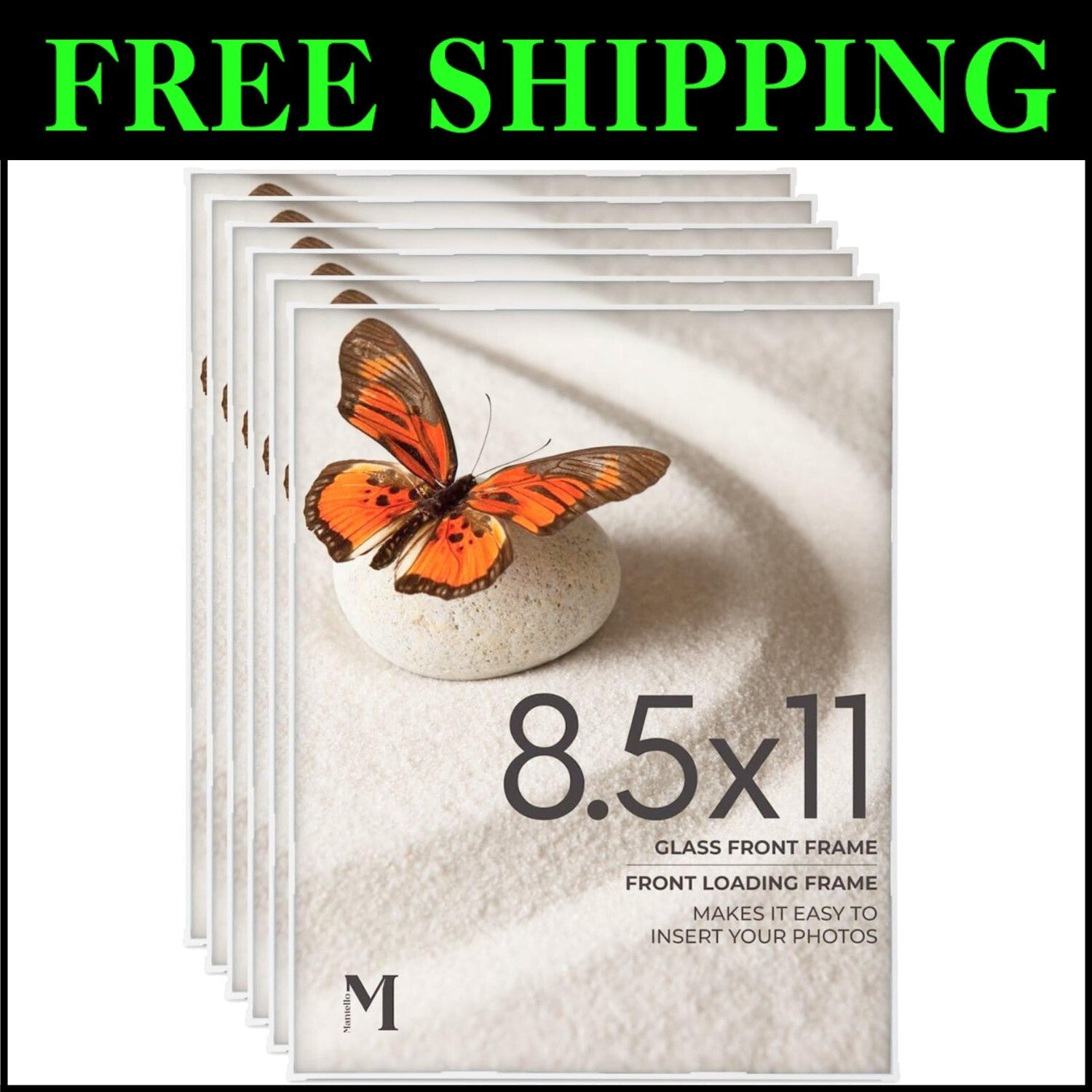 Versatile White 8.5x11 Picture Frame Set - Ideal for Certificates and Artwork