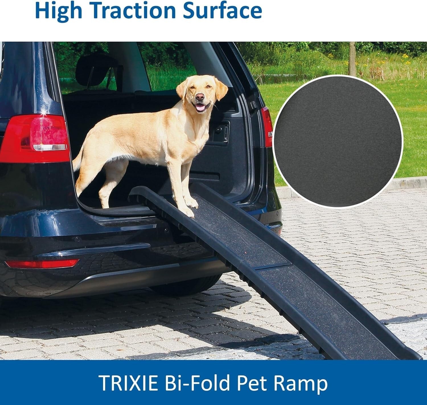 Folding Dog Ramp for SUVs - Safe Non-Slip Access for Large Dogs Up to 200 lbs