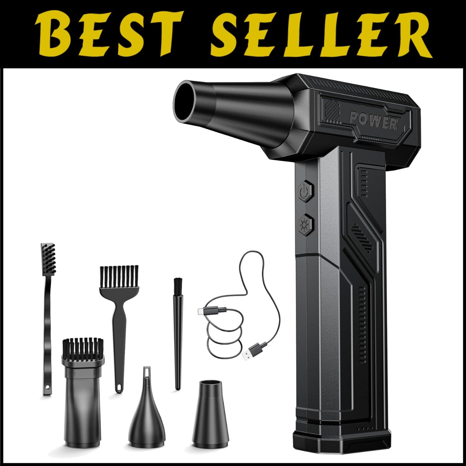 Eco-Friendly Electric Air Duster - Lightweight & Powerful Compressed Air Tool