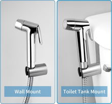 Load image into Gallery viewer, Modern Handheld Bidet Attachment - Easy Install Chrome Faucet Hose with Adapters