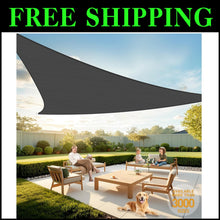 Load image into Gallery viewer, Reinforced 20' Dark Grey Sun Shade Sail - Custom Sizes &amp; Quick Installation