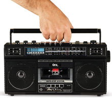 Load image into Gallery viewer, Retro 1980's Boombox with Bluetooth &amp; 4-Band Radio - MP3 Conversion