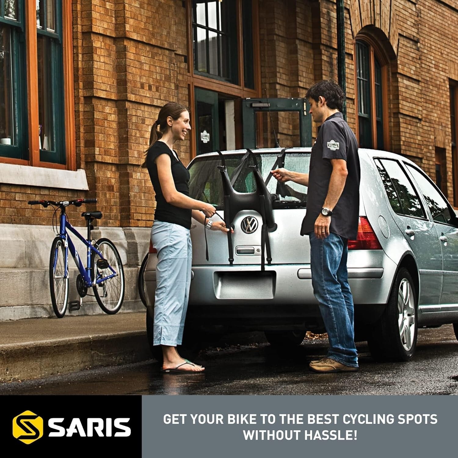 Eco-Friendly 1-Bike Trunk Rack - Easy Install, Zero Adjustments Needed