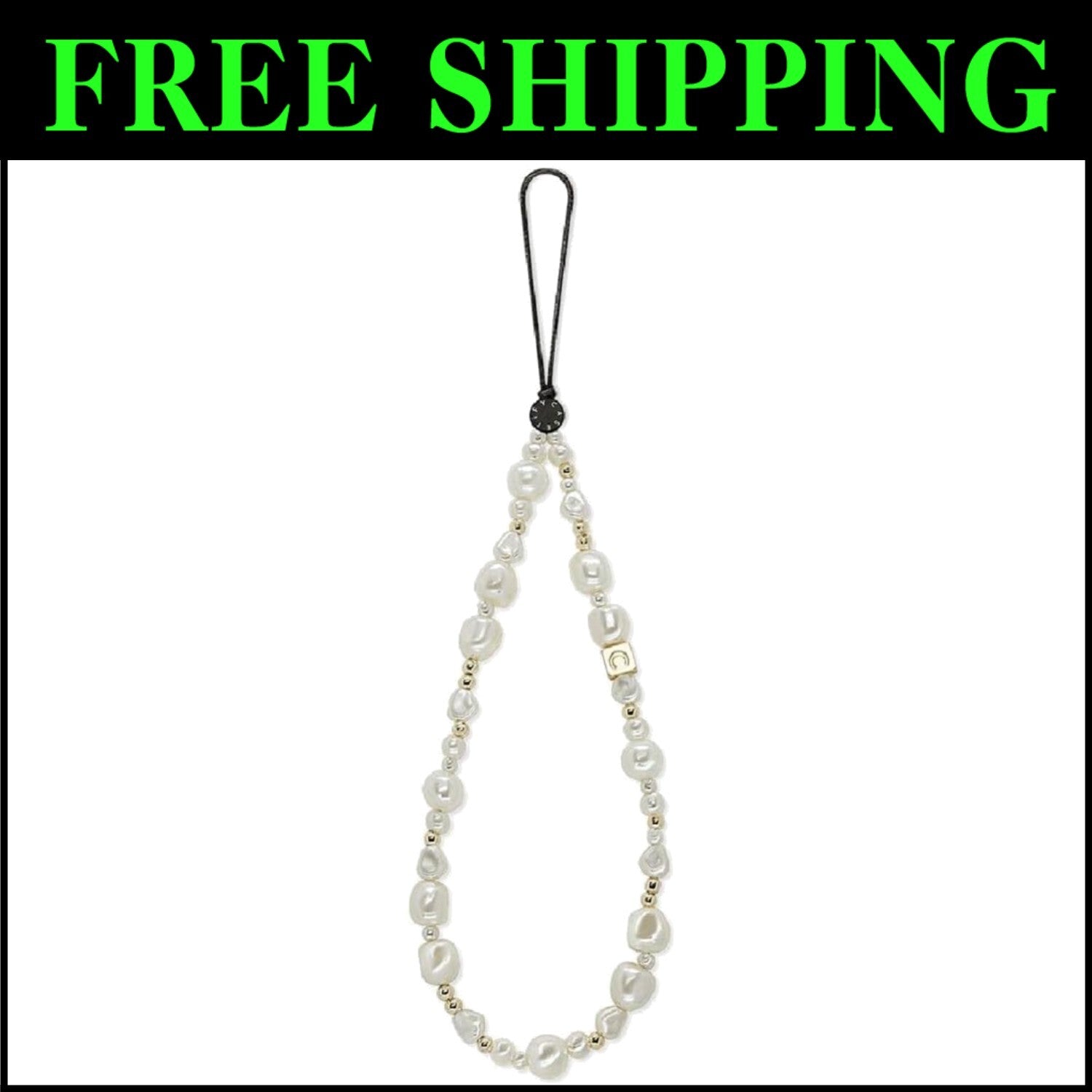 Classic Pearl Hands-Free Phone Wrist Strap - Chic and Convenient Accessory