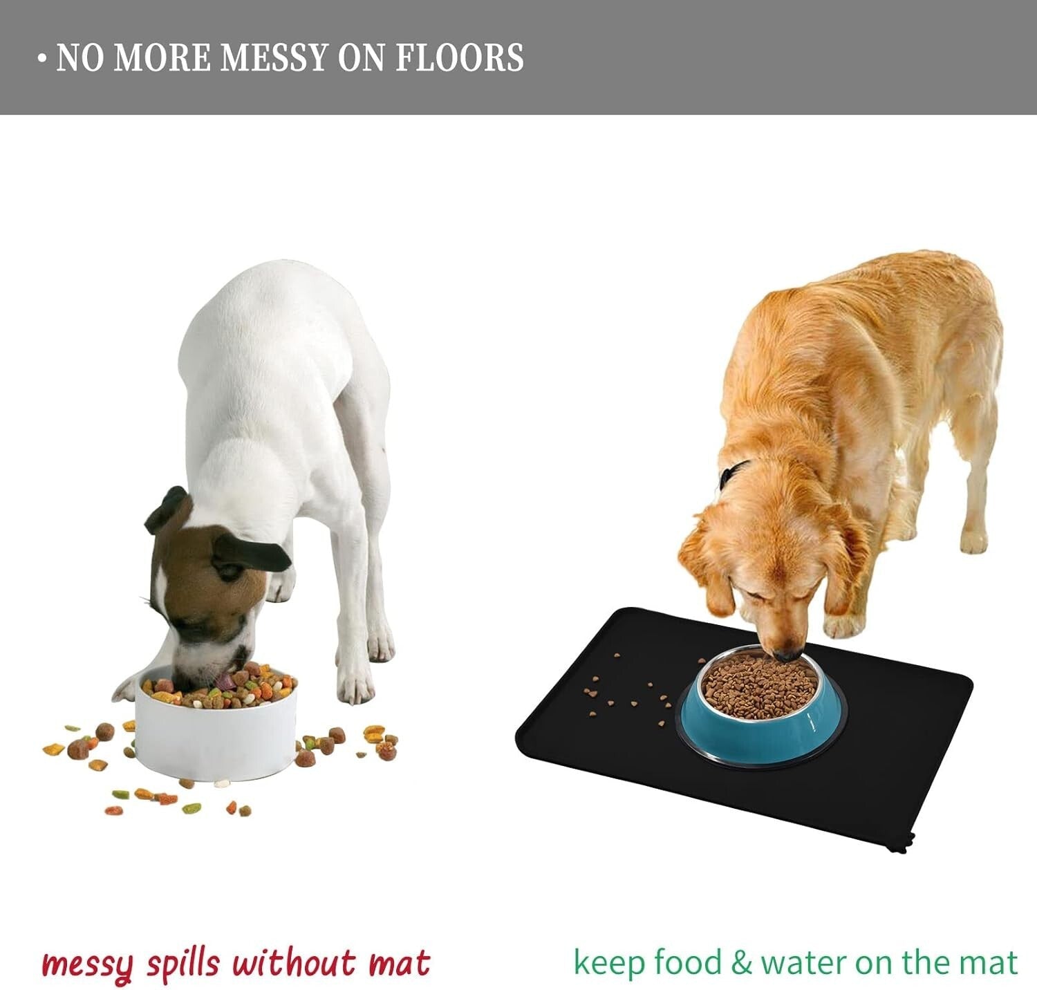 Premium Silicone Pet Feeding Mat - 32" x 24" for Pet Comfort & Cleanliness