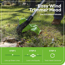 Load image into Gallery viewer, 13" 60V Cordless Trimmer &amp; 540 CFM Leaf Blower Combo Kit – No Maintenance Needed