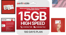Load image into Gallery viewer, Reliable 12-Month Mobile Plan: 15GB High-Speed Data with Unlimited Talk/Text