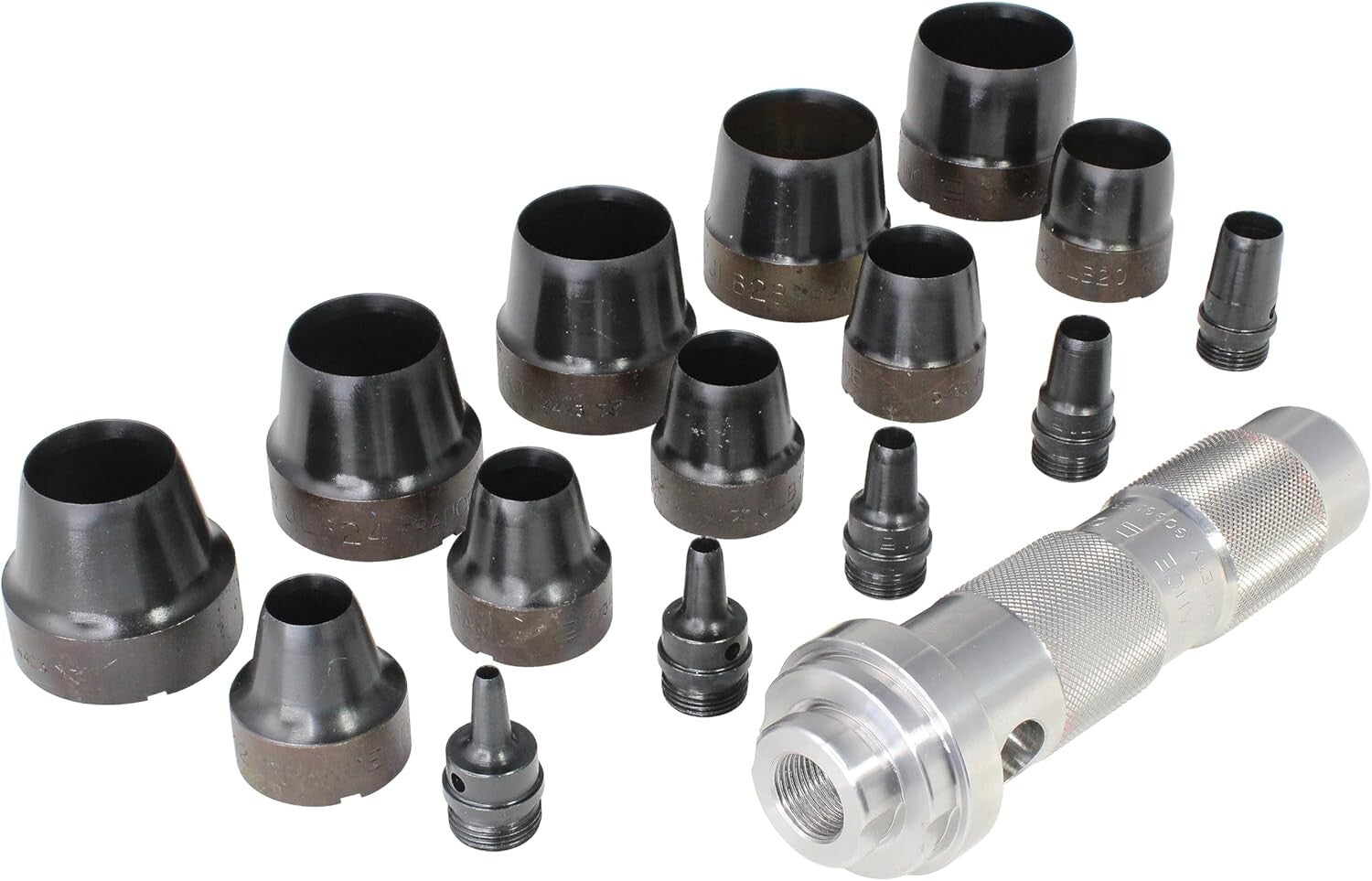 Professional 16-Piece Hollow Punch Set - Precision Tool for Gaskets & Washers