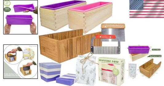 Durable Soap-Making Kit with Silicone Molds & Gift Bags - Perfect for Beginners