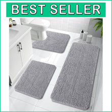 Load image into Gallery viewer, Ultra-Soft Chenille Bath Mats Set - Non-Slip, Quick-Dry, and Stain-Resistant