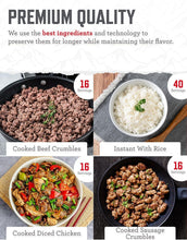 Load image into Gallery viewer, Nutrient-Rich Freeze-Dried Survival Meals - 88 Servings in a Compact Bucket