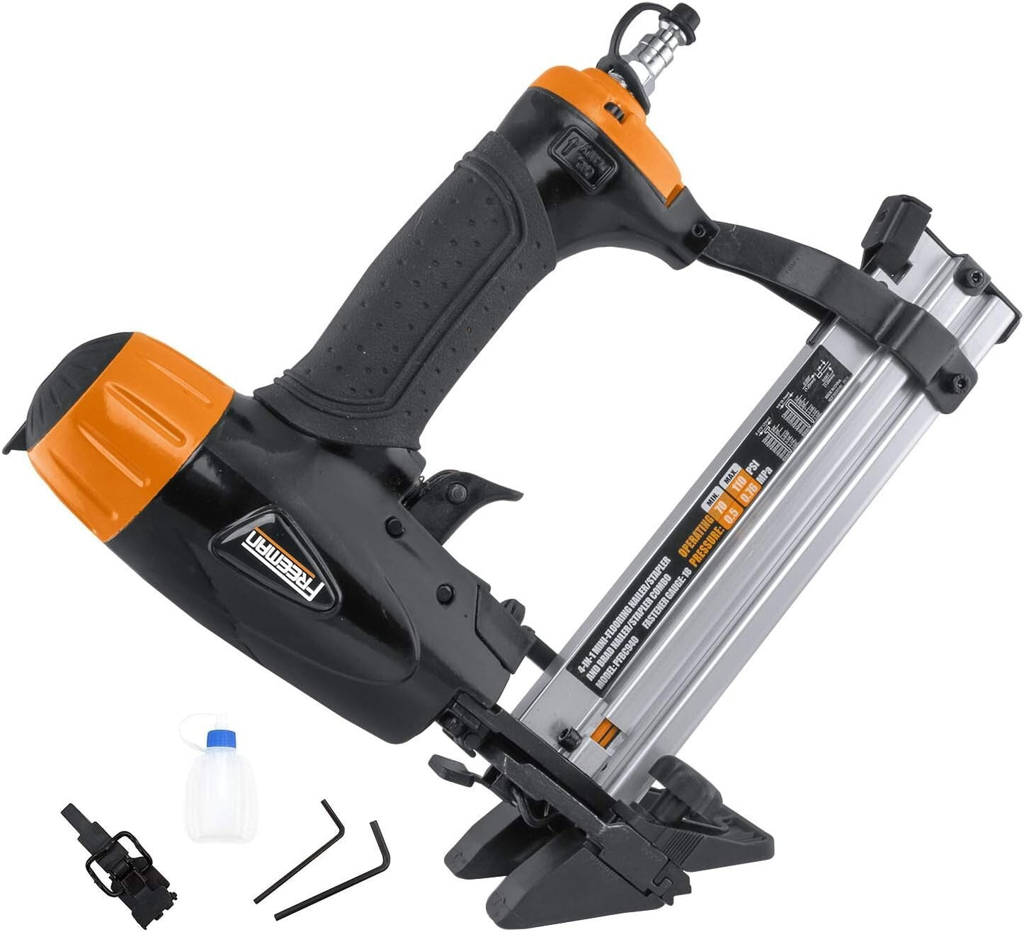 Adjustable Pneumatic Flooring Nailer for Hardwood & Decorative Trim Projects