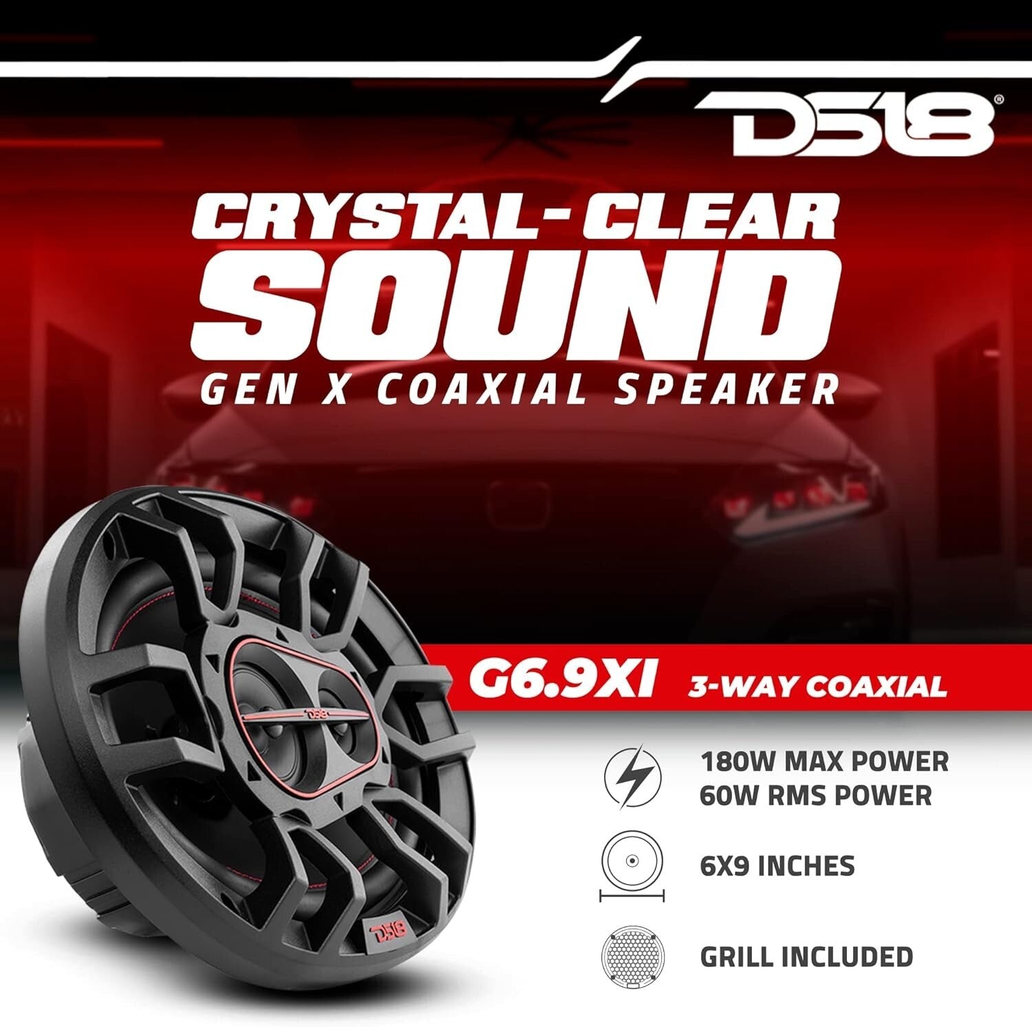 Durable 6x9 Coaxial Speakers with Bass Boost - Great for Car Sound Systems