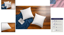 Load image into Gallery viewer, 22x22 Premium Goose Down Feather Pillow Inserts - Set of 2 for Luxurious Comfort