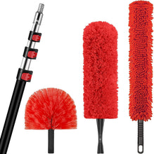 Load image into Gallery viewer, Lightweight High Ceiling Cleaning Kit with Bendable Microfiber &amp; Chenille Heads