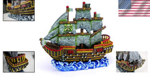 Load image into Gallery viewer, Multicolor Pirate Ship Aquarium Ornament - Safe for Freshwater &amp; Saltwater Tanks