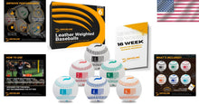 Load image into Gallery viewer, 6-Piece Real Leather Weighted Pitching Balls Set with 16-Week Training Program