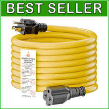 Load image into Gallery viewer, 15FT NEMA 5-15P Adapter Cable - Heavy-Duty 12AWG for Versatile Power Needs