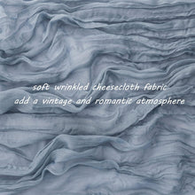 Load image into Gallery viewer, Versatile 10ft Dusty Blue Cheesecloth Table Runners - 12 Pack for All Occasions