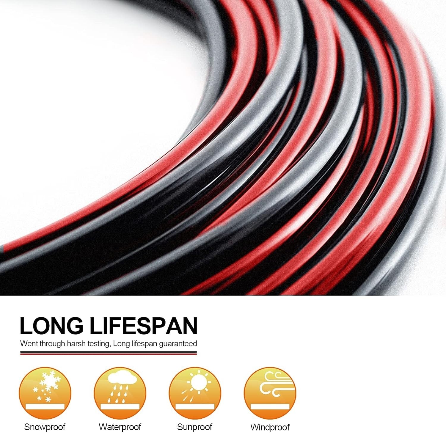 Heavy-Duty 10 Gauge Solar Wire - 30Ft Black and Red for Marine & RV Applications