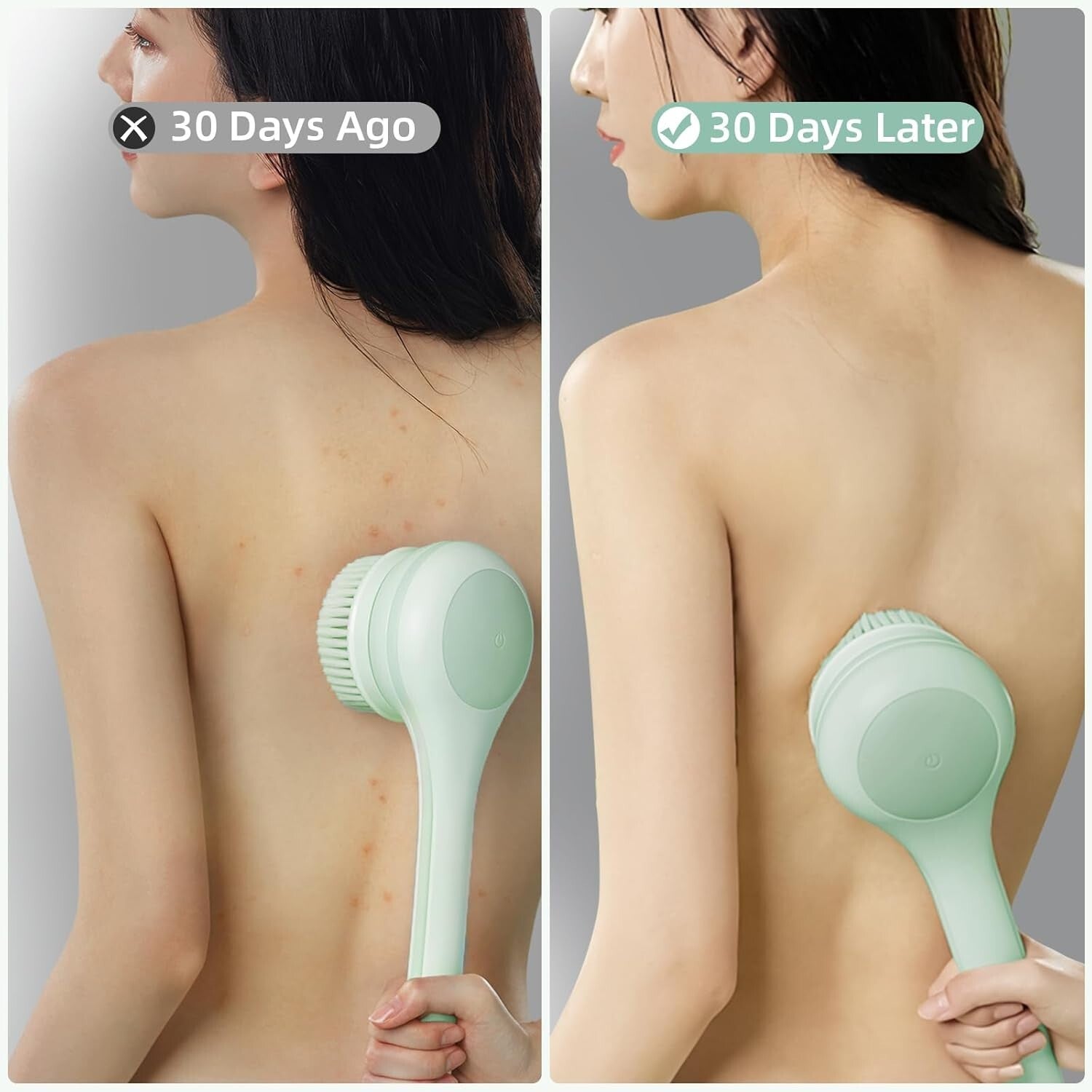 Rechargeable Electric Body Scrubber with Three Heads – Perfect Skin Pampering