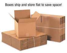 Load image into Gallery viewer, Kraft Corrugated 18x10x4 Boxes, 25 Pack - Eco-Friendly &amp; Strong Storage Solution