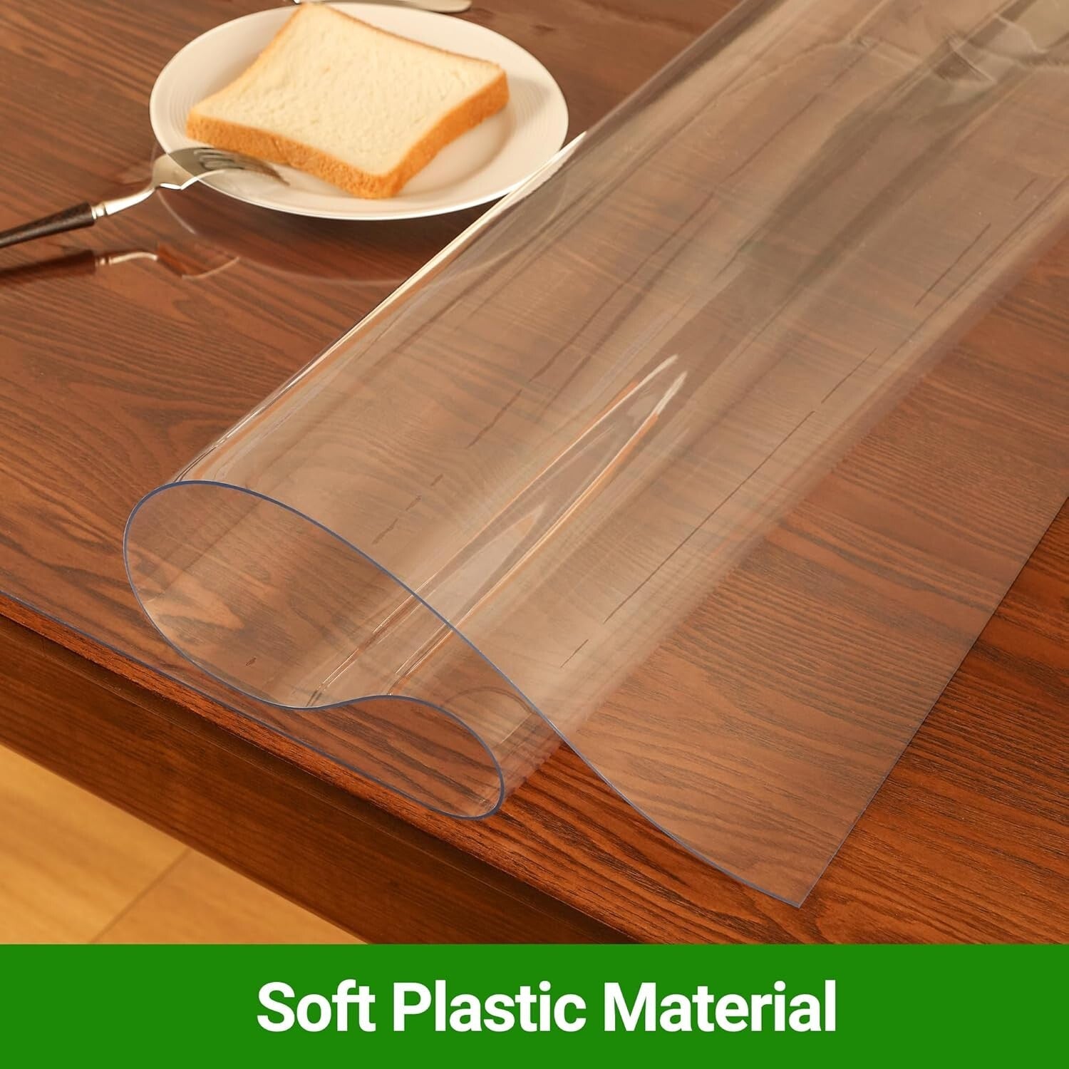 Durable 2.0mm Clear Table Protector - Waterproof & Scratch-Resistant (42 x 72'')