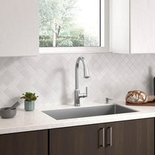 Load image into Gallery viewer, Durable 1-Hole Kitchen Faucet with Retractable Sprayer - Elegant Stainless Steel