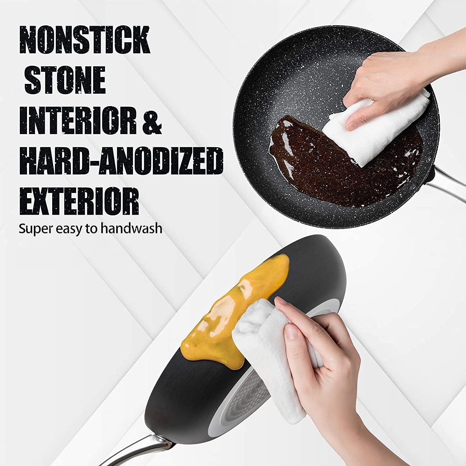 Effortless Cooking with 10-Inch Nonstick Frying Pan and Vented Lid - PFOA Free