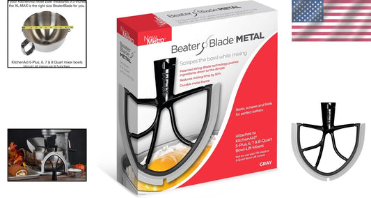 Professional Beater Paddle Replacement for KitchenAid 5-Plus, 6, 7 & 8 Qt Mixers