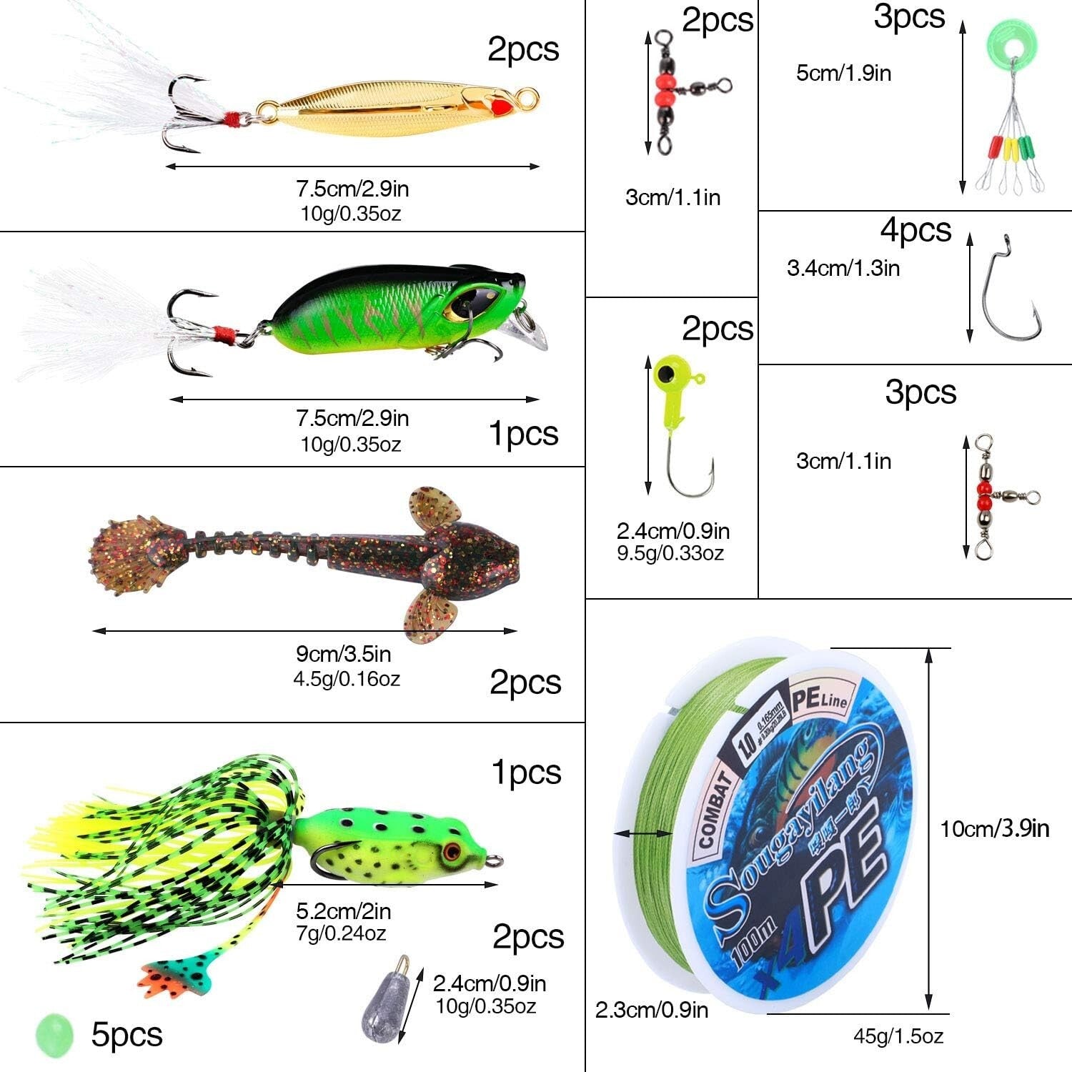 Lightweight 5.91ft Fishing Rod & Spinning Reel Kit with Carrier Bag - Ideal Gift