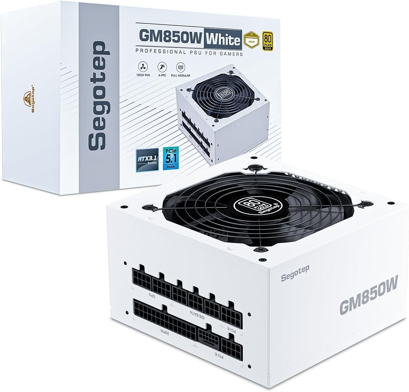 Game-Ready 850W ATX 3.1 Power Supply with Native 12VHPWR Cable - Gold Certified