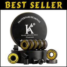 Load image into Gallery viewer, Durable 608rs Skateboard Bearings with Washers - Precision ABEC 9 Performance