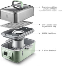 Load image into Gallery viewer, Quick Steam 5-Quart Electric Steamer with Auto Power-Off &amp; Timer Feature
