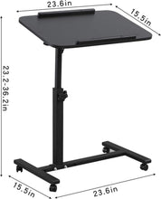 Load image into Gallery viewer, Rolling Hospital Bedside Table - Modern Tilting Laptop Cart with Locking Wheels