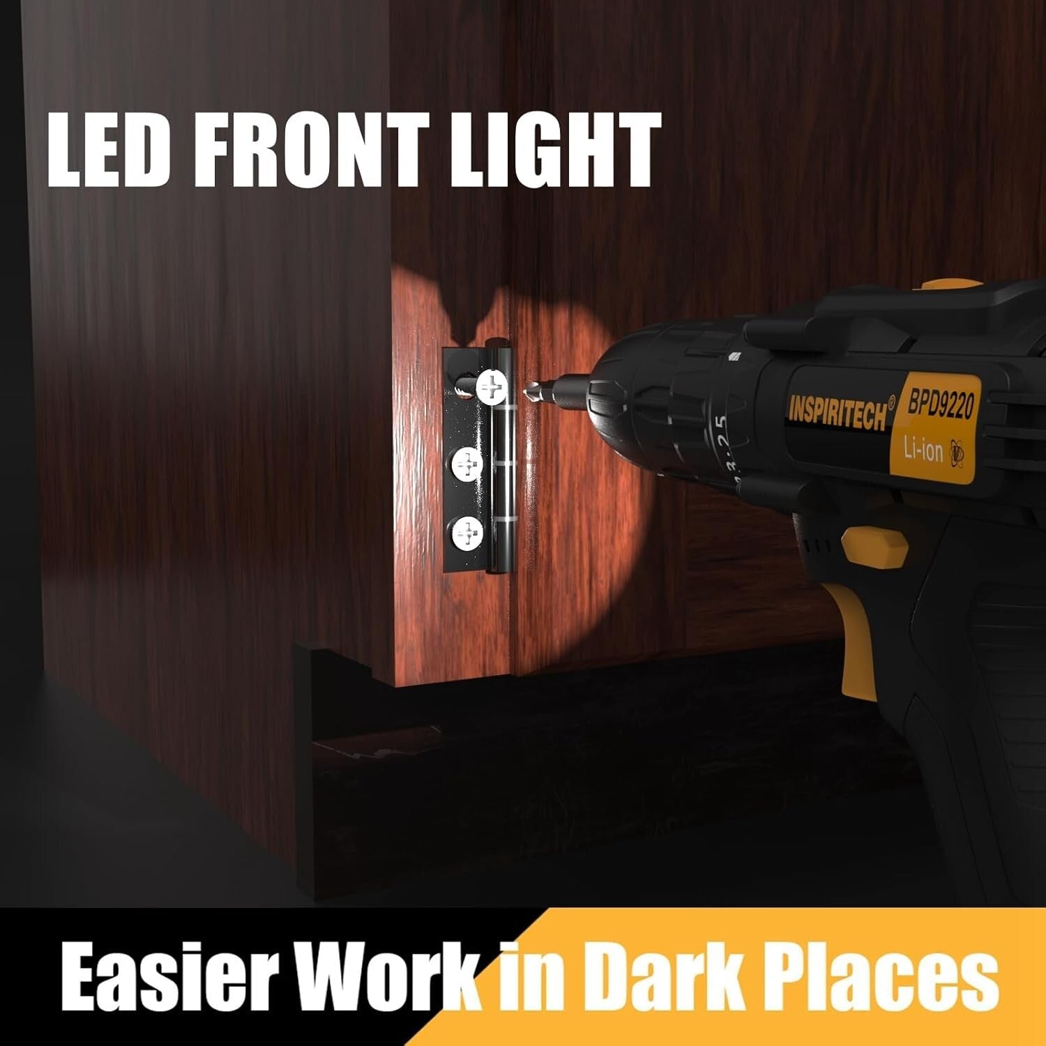 Versatile 20V Cordless Drill with 24-Torque Settings, 2 Batteries Included