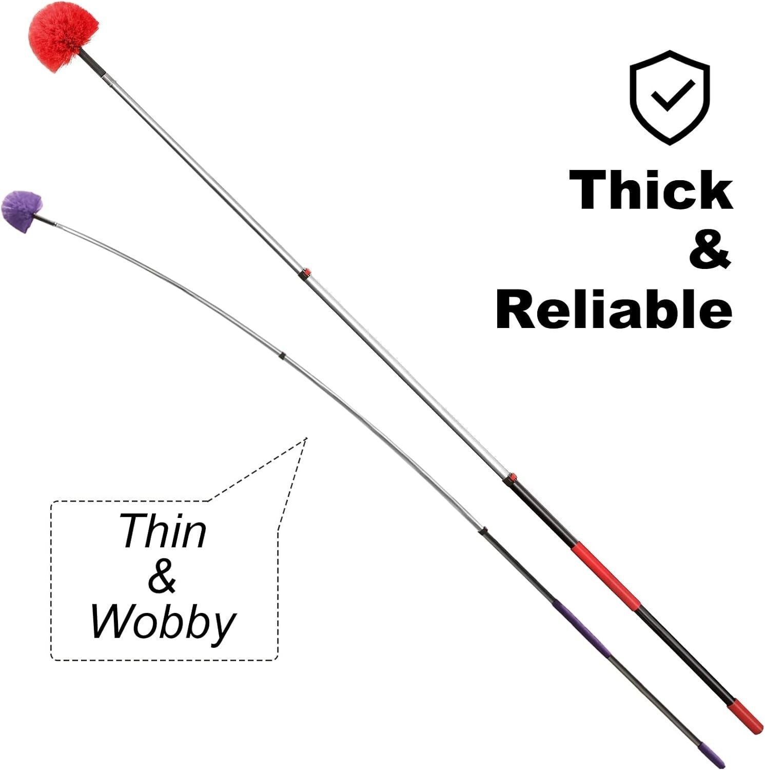 30-Foot High Reach Dusting Kit with Telescopic Pole - Indoor & Outdoor Cleaning