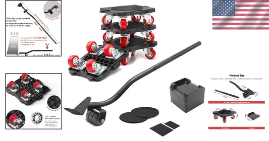 Heavy-Duty Furniture Lifter & Dolly Set - Effortless 660 Lbs Furniture Moving
