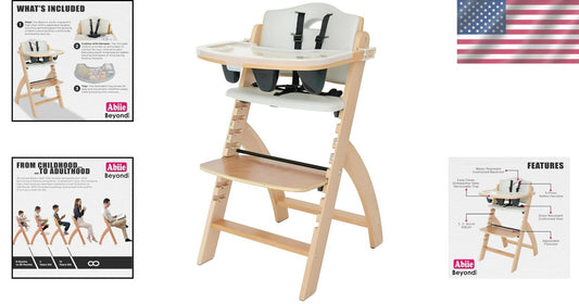 Stylish Adjustable High Chair for Toddlers - Easy Maintenance & Safety Features