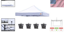 Load image into Gallery viewer, Premium 10'x10' Waterproof Canopy Replacement with UV Protection - White Fabric