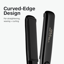 Load image into Gallery viewer, Curved-Edge 1-Inch Ceramic Flat Iron: Perfect for Waves, Curls &amp; Straight Hair