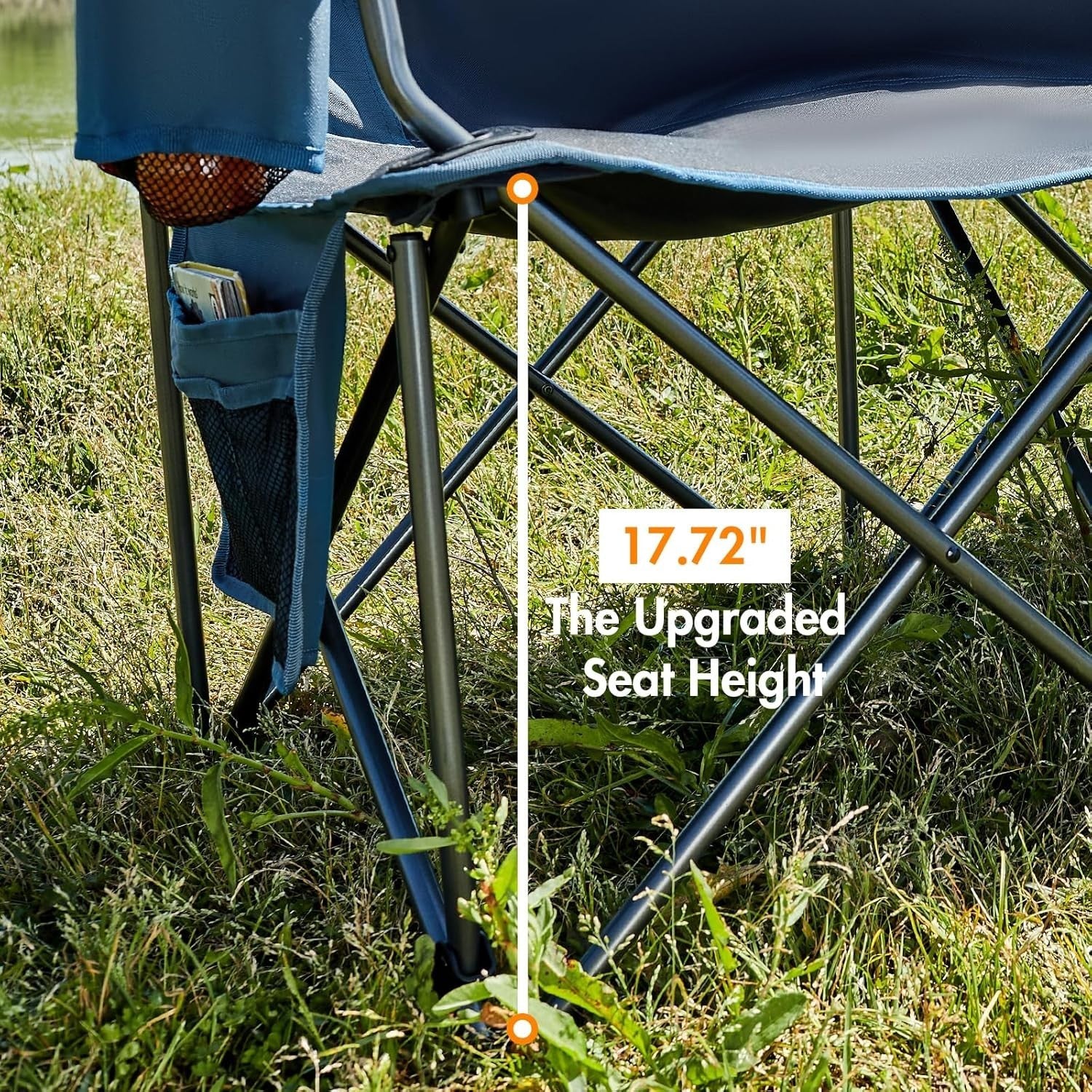 Ergonomic Two-Seater Camping Chair for Outdoor Adventures - 600lbs Support