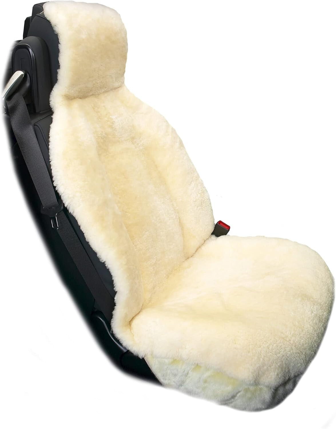 Ultra-Dense Sheepskin Seat Cover with Slip-Resistant Backing - Luxury Comfort