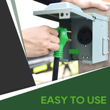 Load image into Gallery viewer, Weather-Resistant 30A RV Extension Cord, 25ft with Power Indicator &amp; Organizer