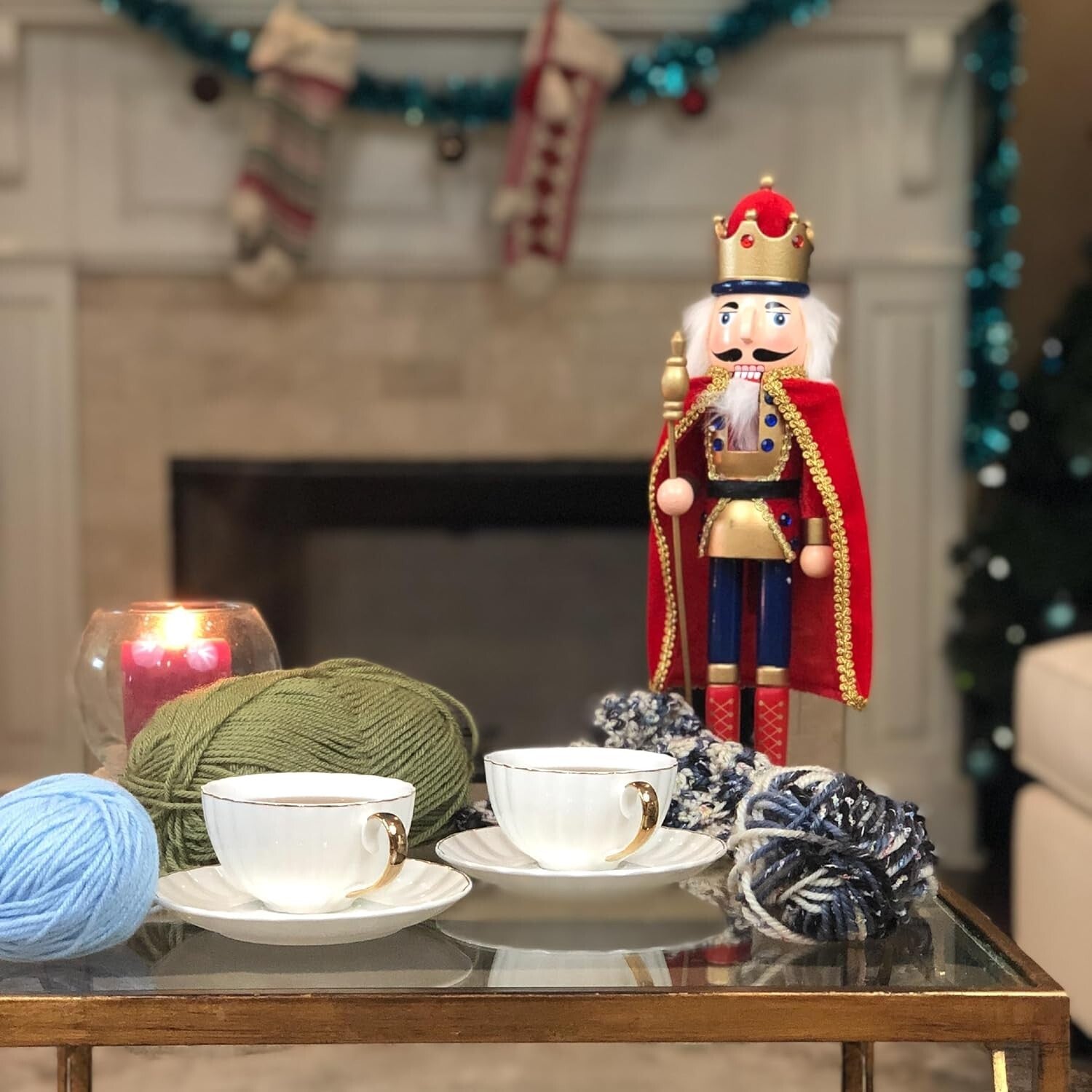 Premium 12-Cup Porcelain Tea Cup Set with Gold Accent - Perfect for Tea Lovers