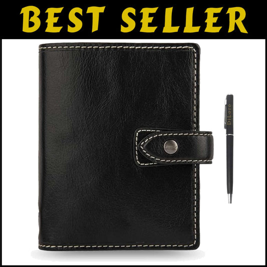 Compact Pocket-Sized 2024 Leather Organizer with Pen - Perfect for On-the-Go