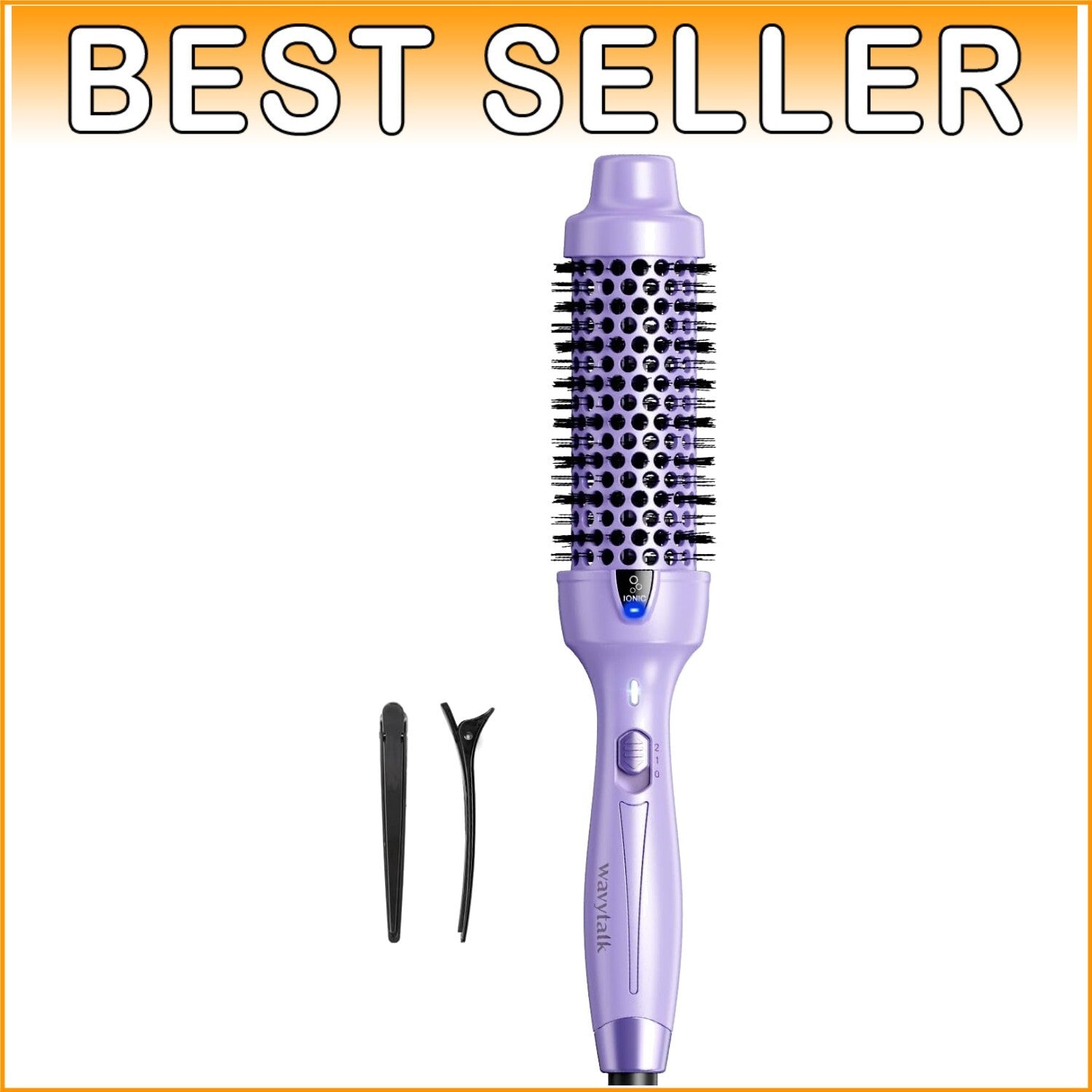 Effortless Curls & Volume: Dual Temp Heated Round Brush for Medium-Length Hair