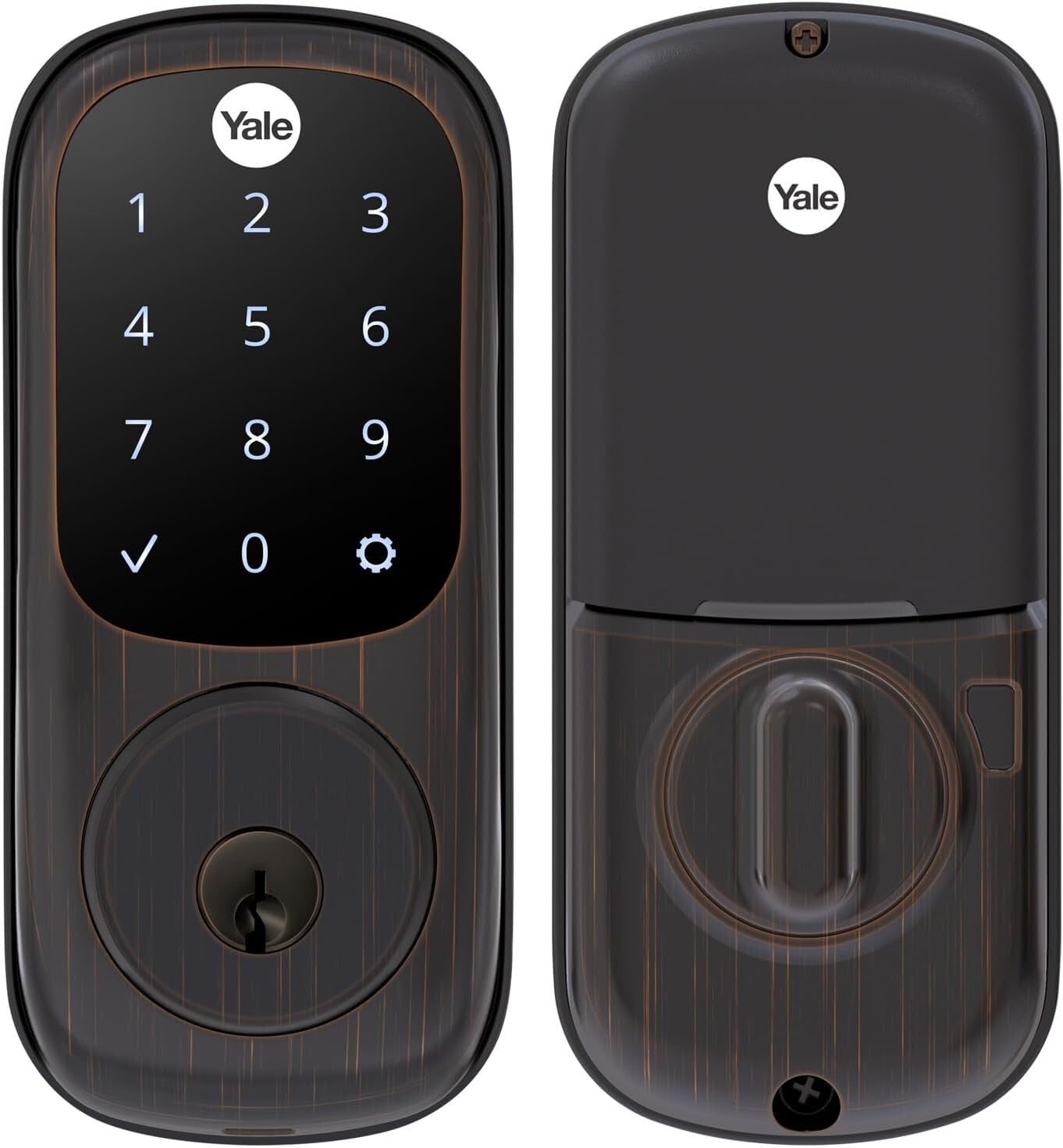 Easy-Install Bronze Deadbolt with Touchscreen Keypad - Safety & Style Combined